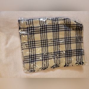 Women Winter Fall Pashmina style scarf shawl Beige Striped Neutral Man Cute